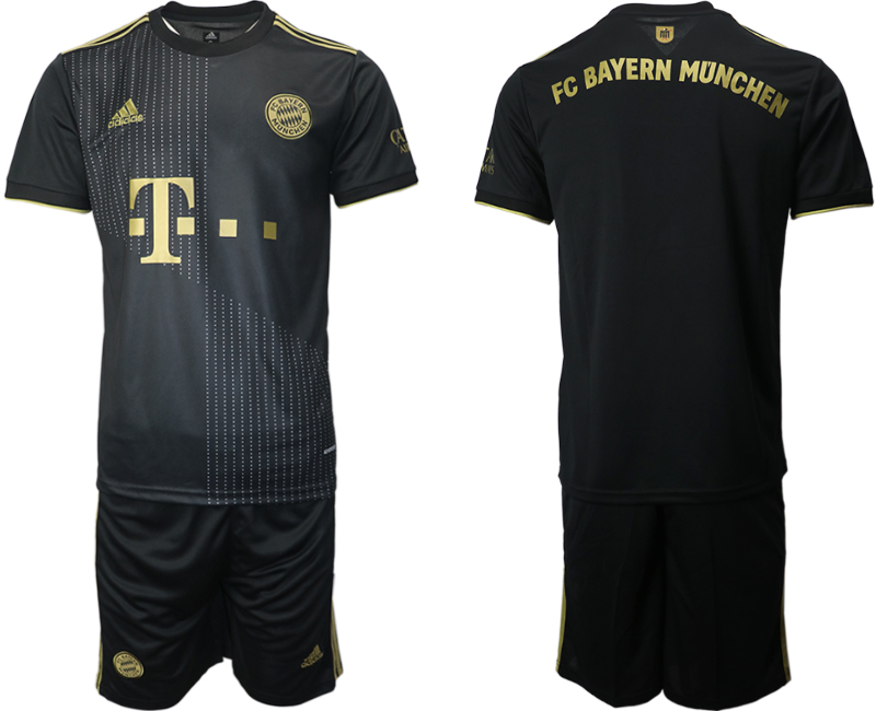 Men 2021-2022 Club Bayern Munich away black blank Adidas Soccer Jersey->bayern munich jersey->Soccer Club Jersey